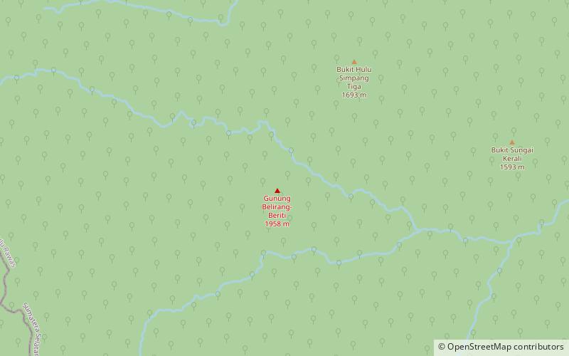 belirang beriti kerinci seblat national park location map