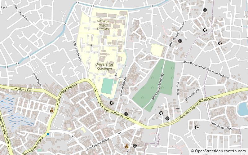 sriwijaya university palembang location map