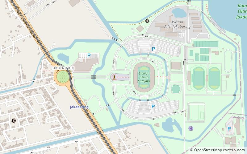 Jakabaring Sports City location map