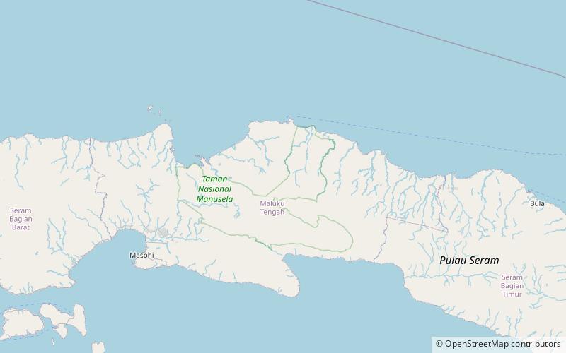 manusela language park narodowy manusela location map