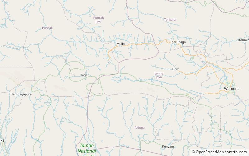 maoke mountains lorentz national park location map