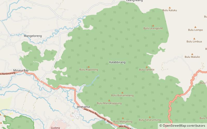 Caves in the Maros-Pangkep karst location map