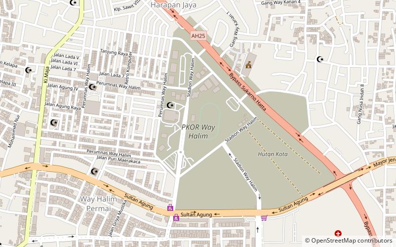 Way Halim Stadium location map