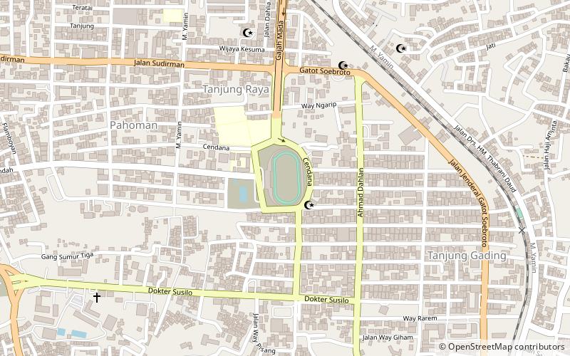 stadion pahoman bandar lampung location map