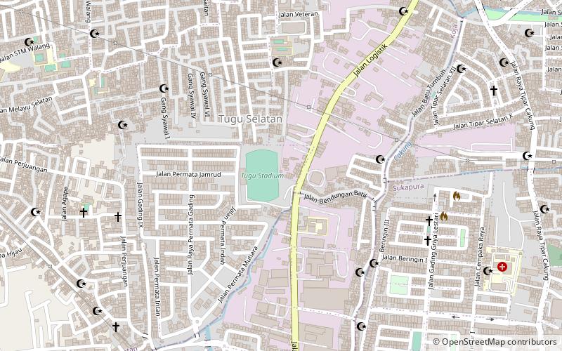 tugu stadium yakarta location map