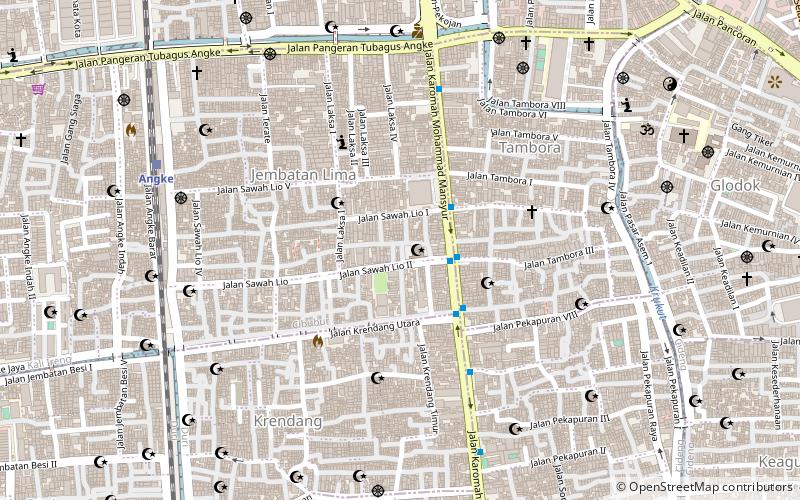 al mansur mosque yakarta location map