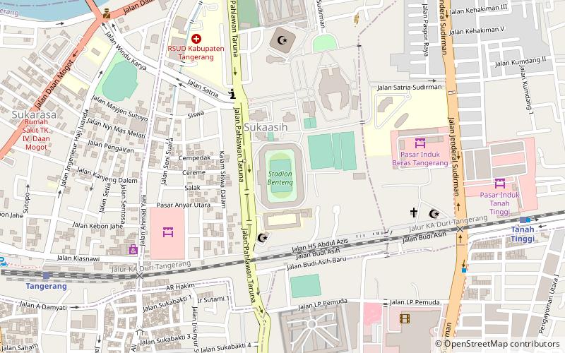 Benteng Stadium location map