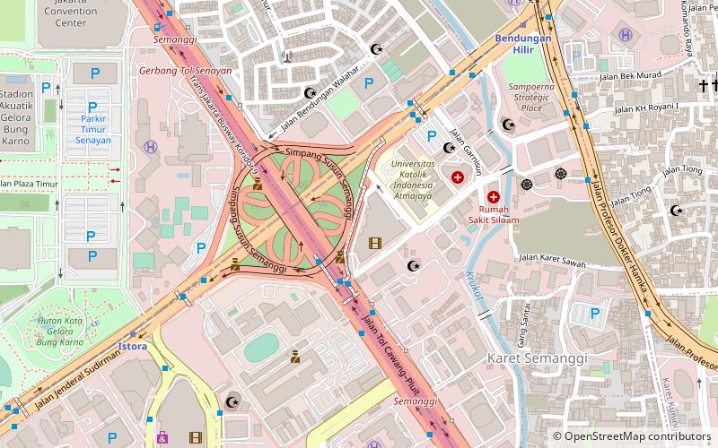 Semanggi Interchange location map