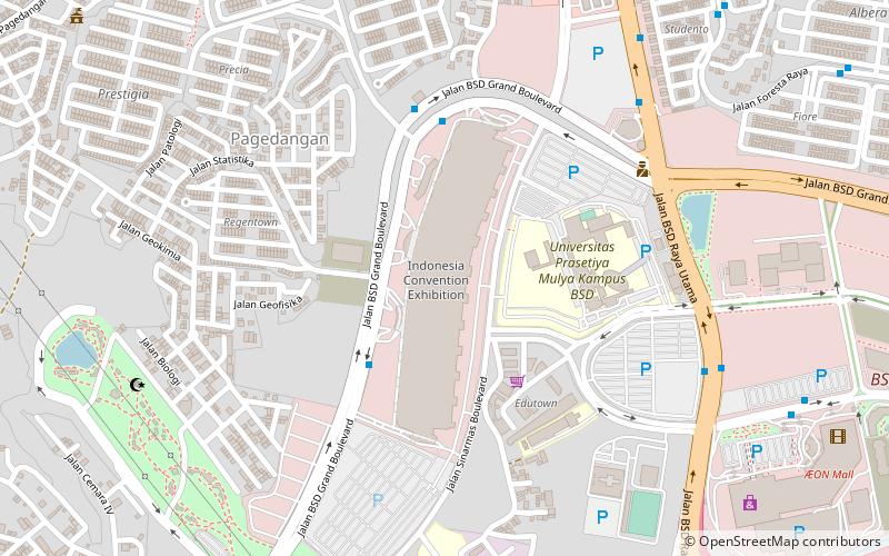 Indonesia Convention Exhibition location map