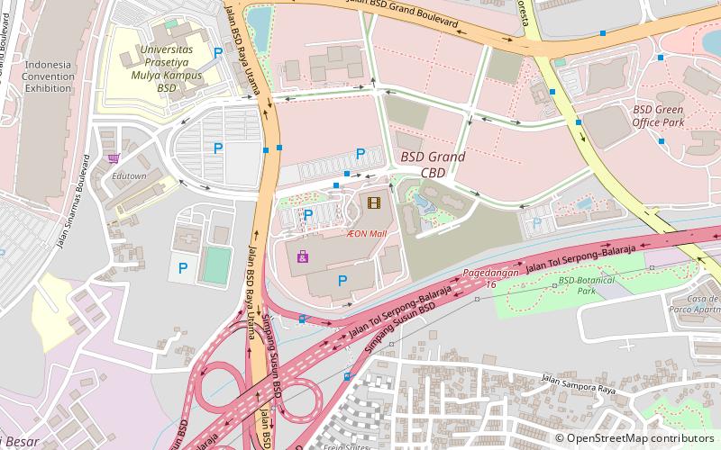 aeonmall bsd city store tangerang location map