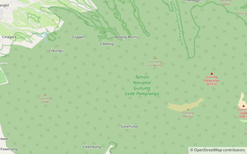 taman nasional gunung gede pangrango mount gede pangrango national park location map