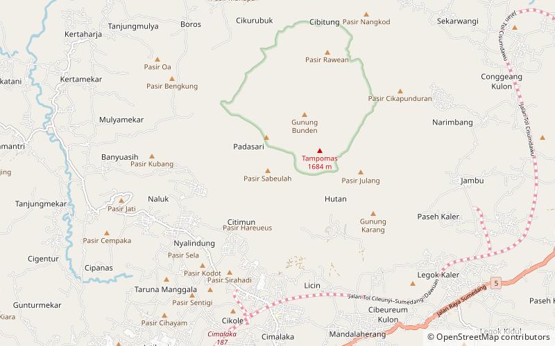 Mount Tampomas location map