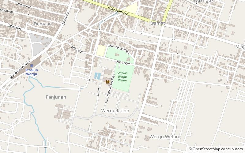 wergu wetan stadium kudus location map