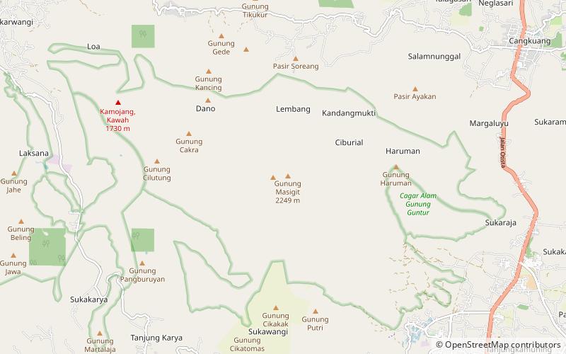 Monte Guntur location map