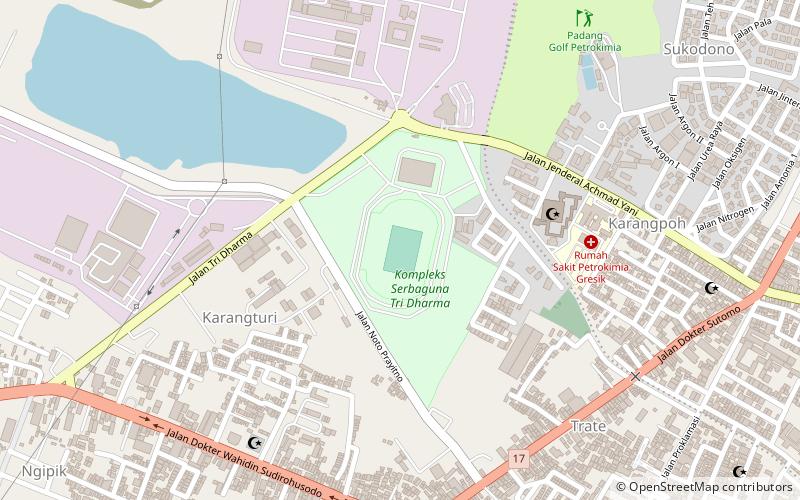 petrokimia stadium surabaya location map