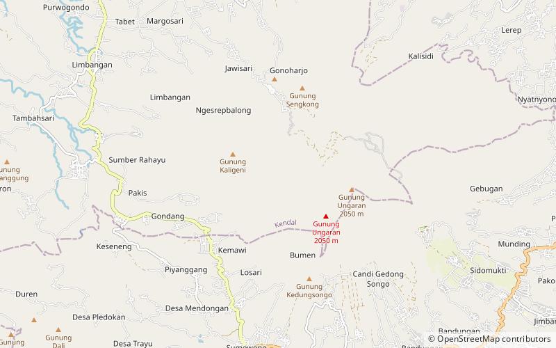 Mount Ungaran location map