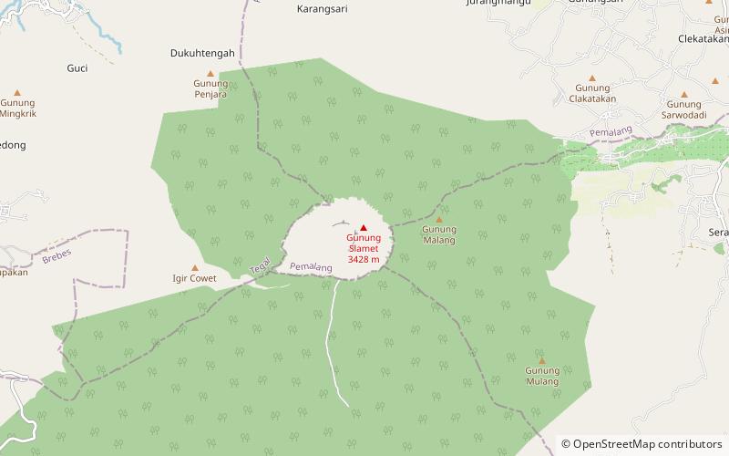 Mount Slamet location map