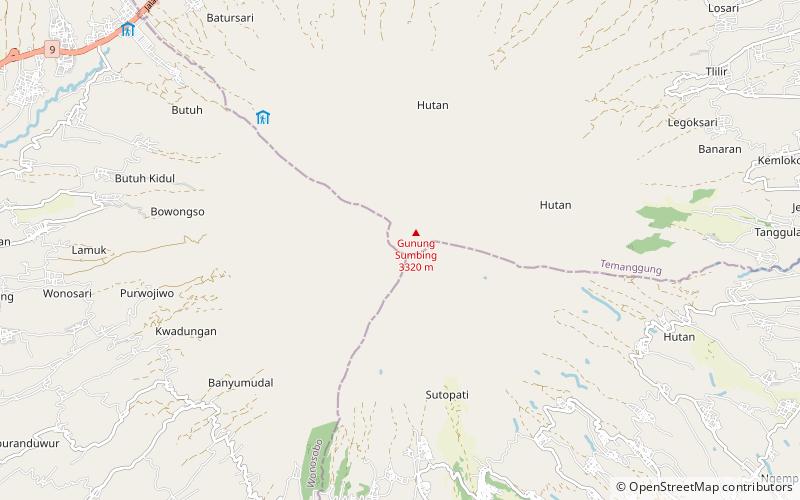 Mount Sumbing location map