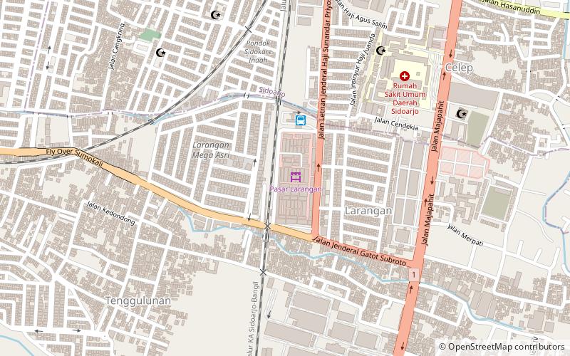 pasar larangan location map