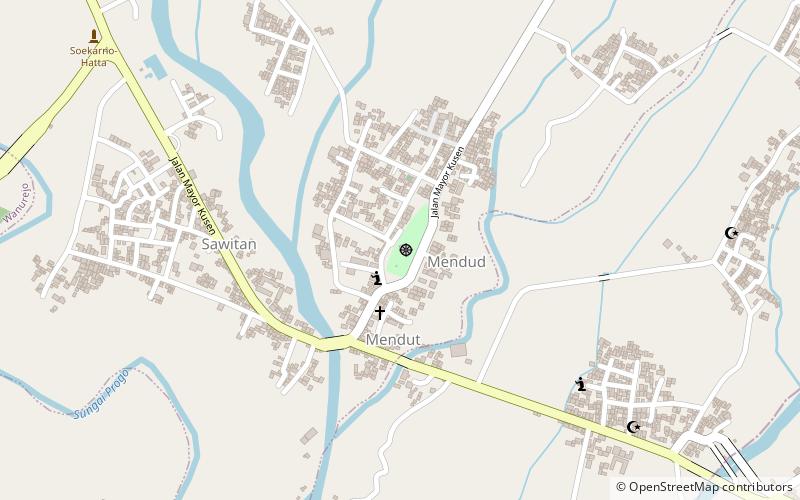 Mendut Temple location map