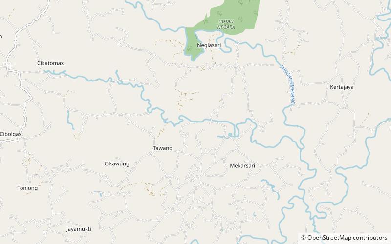 Dengdeng waterfall location map