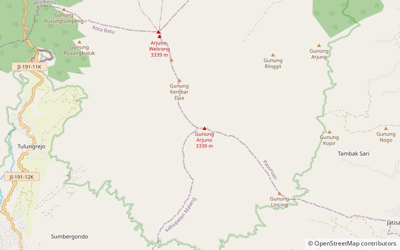 Arjuno-Welirang location map