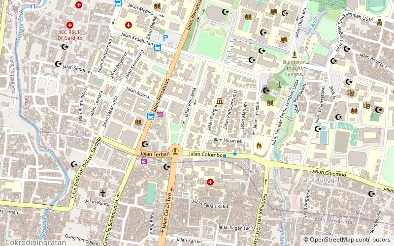 perpustakaan pusat studi pedesaaan dan kawasan ugm yogyakarta location map