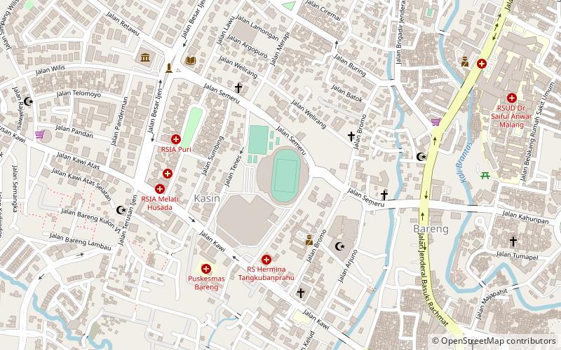 Stadion Gajayana location map