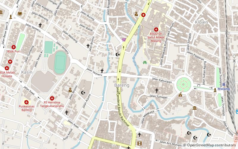 Klojen location map