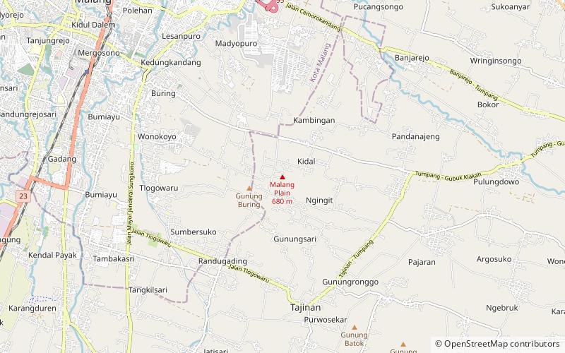 malang plain location map