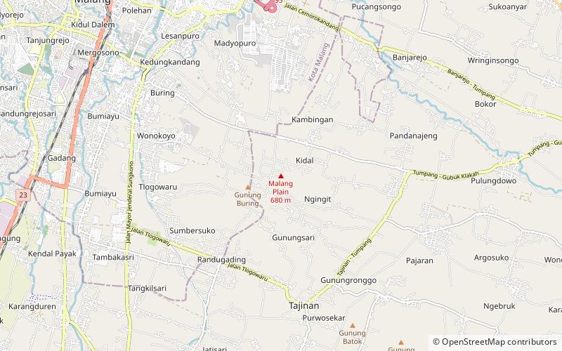 Malang Plain location map