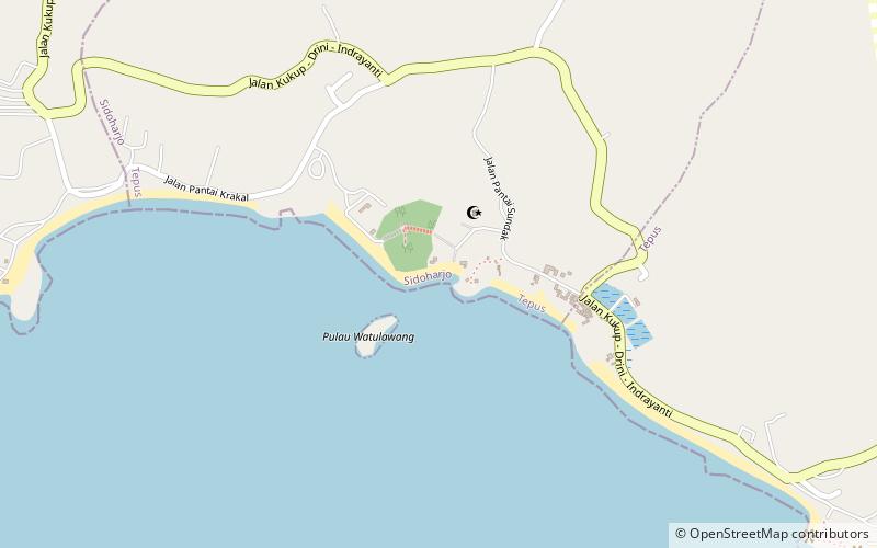 pantai ngandong gunung kidul location map