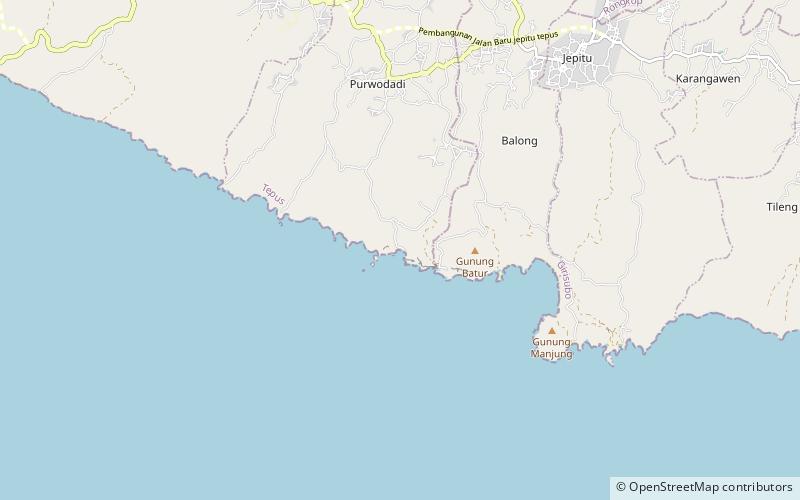 siung beach gunung kidul location map