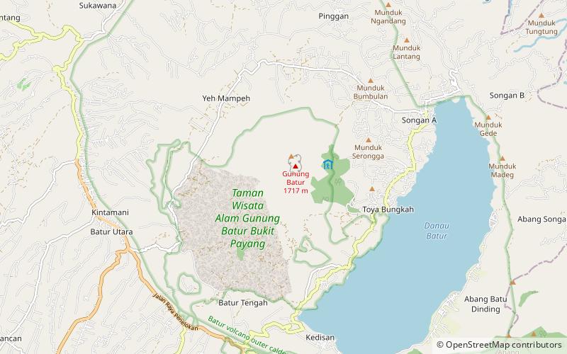 batur kintamani location map