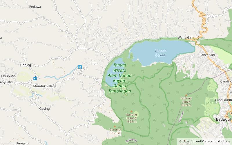 Lake Tamblingan location map