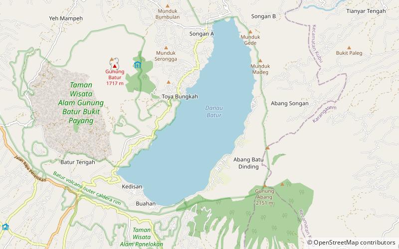 Lac Batur location map