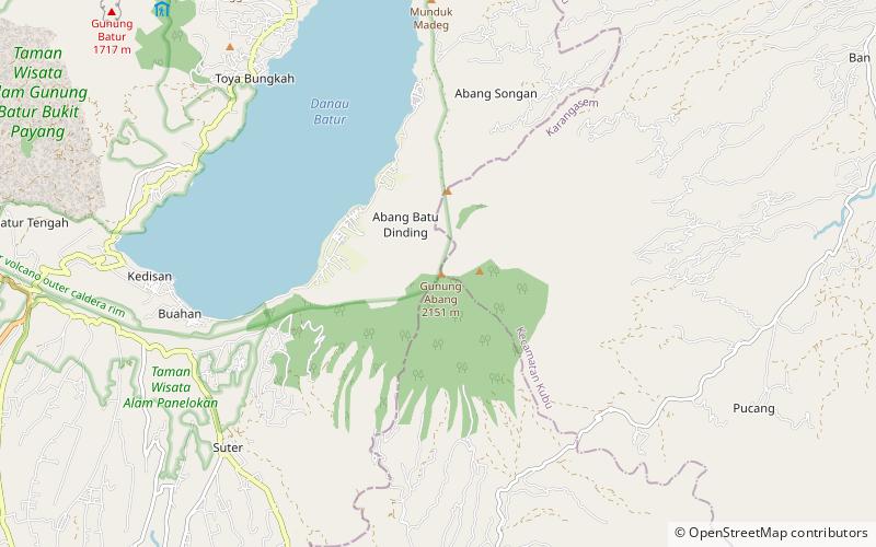 gunung abang kintamani location map