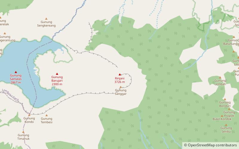gunung rinjani mount rinjani location map