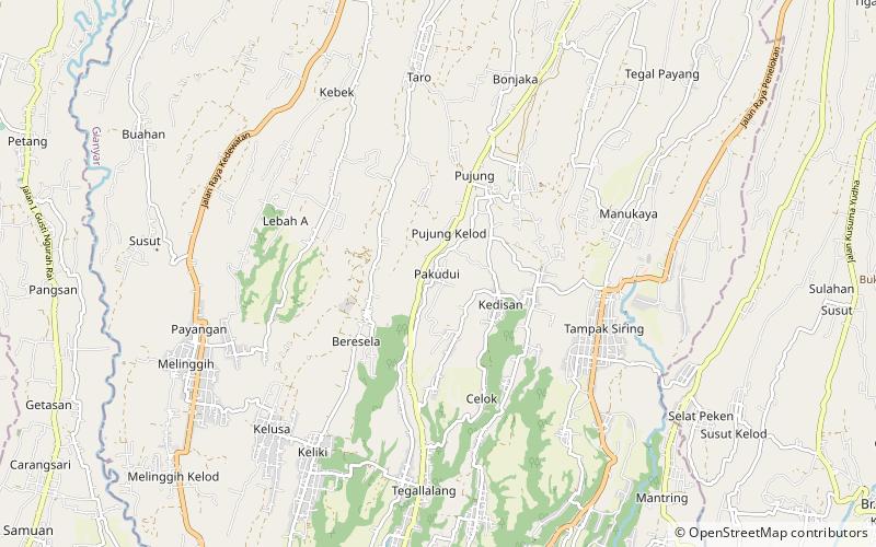 pakudui village tegallalang location map