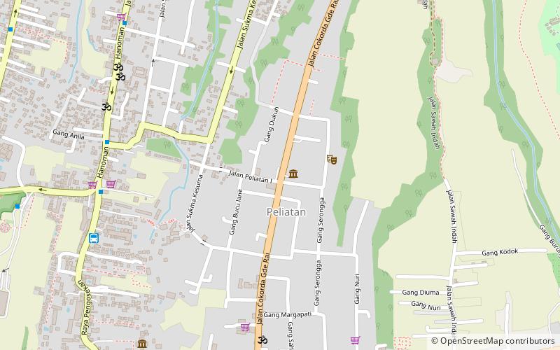 puri agung peliatan ubud location map