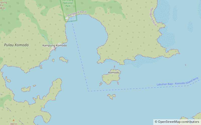 pink beach komodo island location map