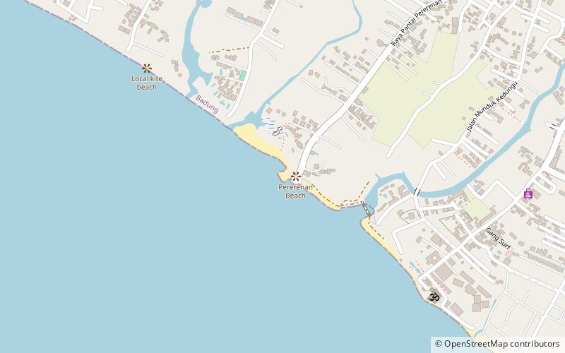 pererenan beach denpasar location map