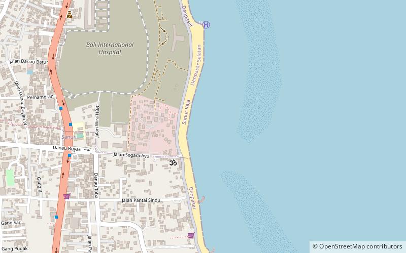 Sanur Beach location map
