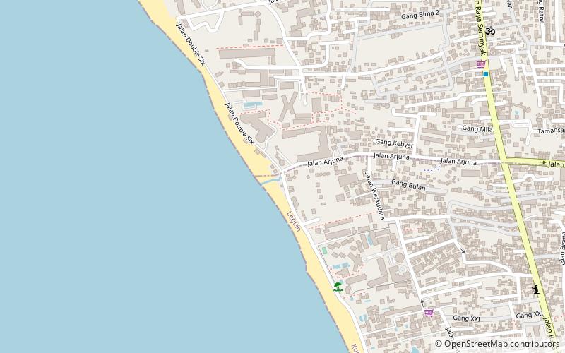 Double Six Beach location map