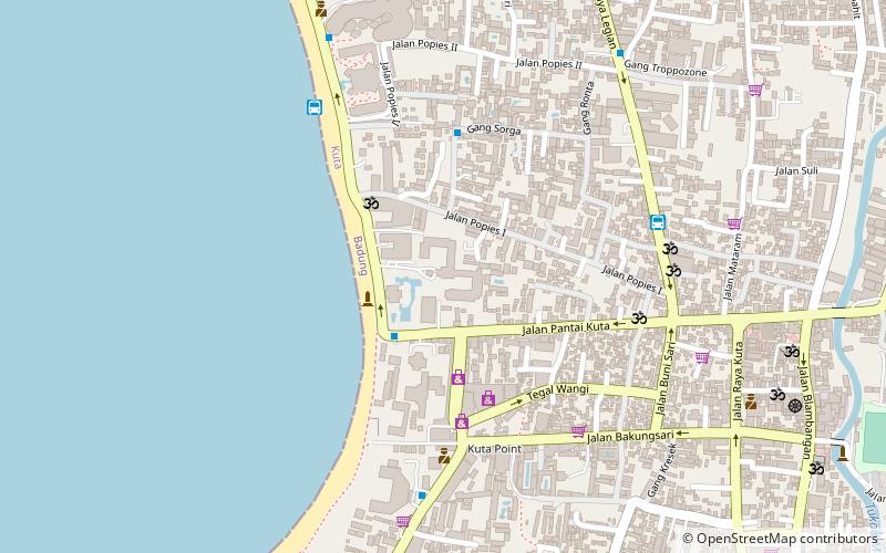 bali learn to surf denpasar location map