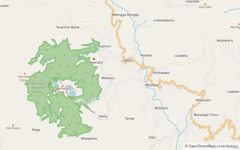 Parc national de Kelimutu location map