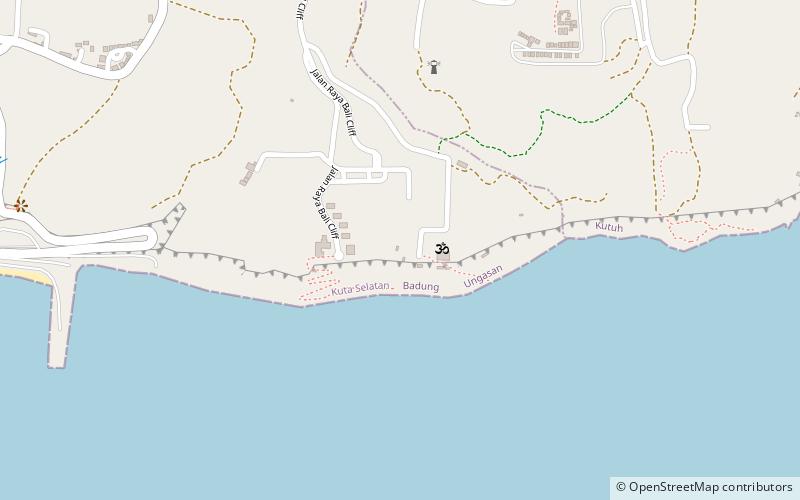 bali cliff beach bukit peninsula location map