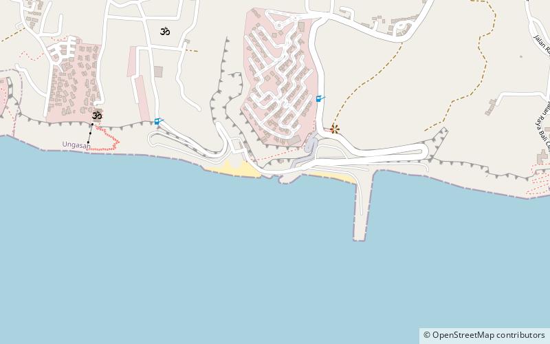 melasti beach bukit peninsula location map
