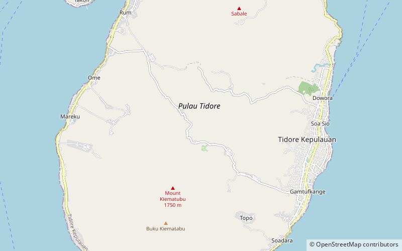 Tidore location map