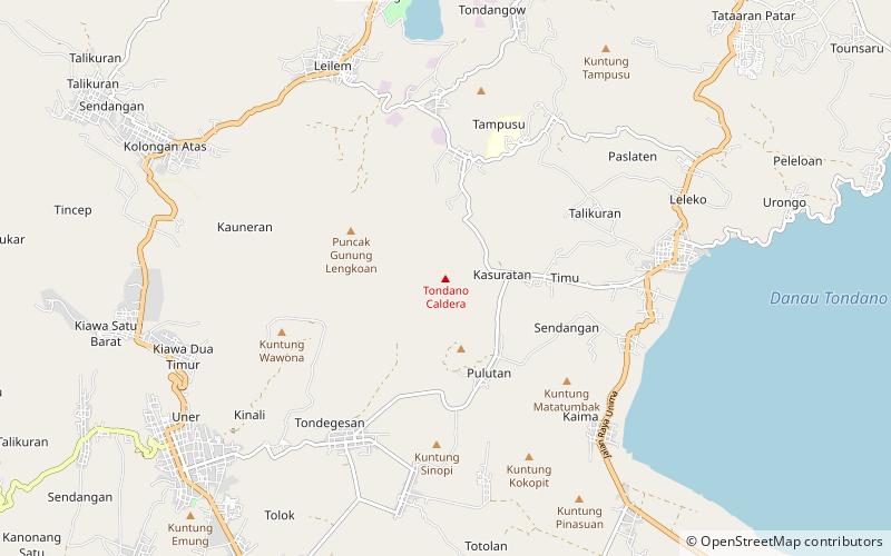 Mount Tondano location map